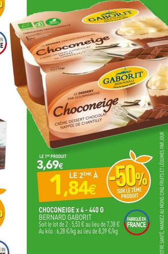 naturéO Bernard gaborit choconeige x 4 offre