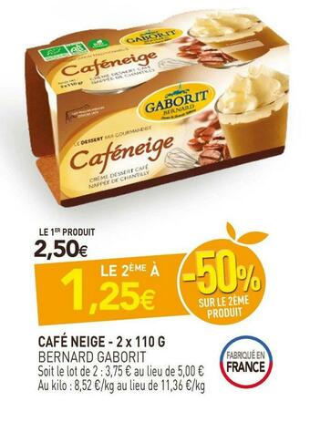naturéO Bernard gaborit café neige offre