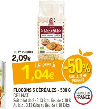 naturéO Celnat flocons 5 céréales offre