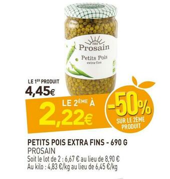 naturéO Petits pois extra fins offre