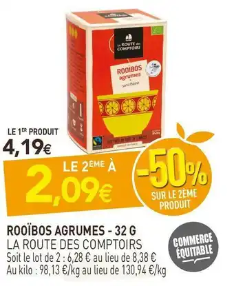 La route des comptoirs rooïbos agrumes