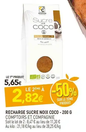 naturéO Comptoirs et compagnie recharge sucre noix coco offre