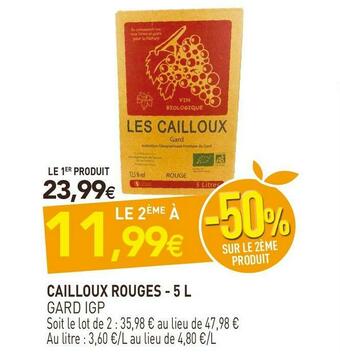 naturéO Gard cailloux rouges offre
