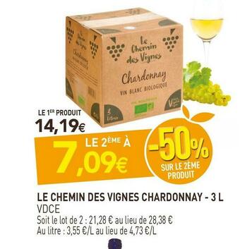 naturéO Vdce le chemin des vignes chardonnay offre