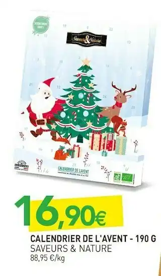 naturéO Saveurs & nature calendrier de l'avent offre