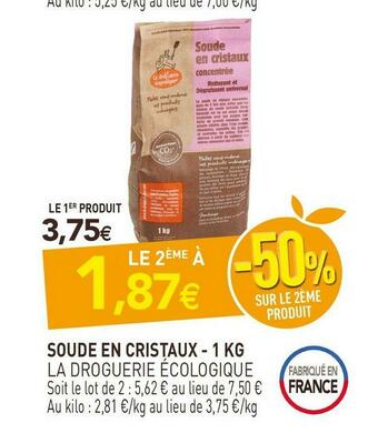 La droguerie écologique soude en cristaux