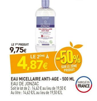 naturéO Eau de jonzac eau micellaire anti-age offre