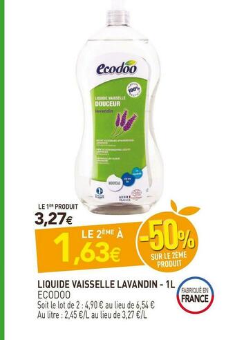 naturéO Liquide vaisselle lavandin offre