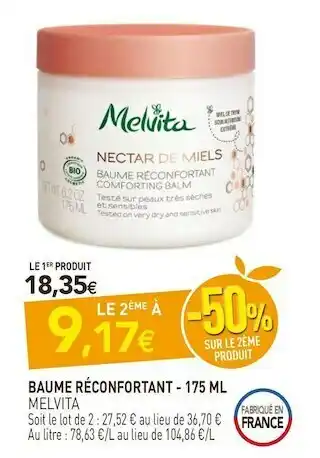 naturéO Melvita baume réconfortant offre