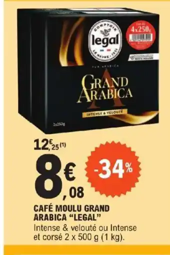 E.Leclerc Express CAFÉ MOULU GRAND ARABICA LEGAL offre