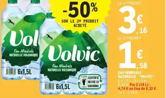 E.Leclerc Express EAU MINÉRALE NATURELLE "VOLVIC offre