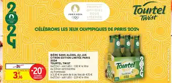 Intermarché Contact BIÈRE SANS ALCOOL AU JUS CITRON EDITION LIMITÉE PARIS 2024 offre