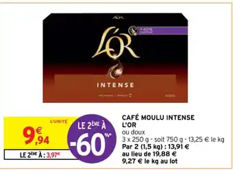 Intermarché Contact CAFÉ MOULU INTENSE L'OR offre