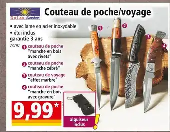 Norma Solax-sunshine Couteau de poche/voyage offre