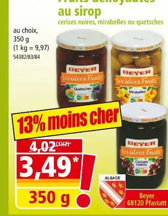 Norma Beyer Fruits dénoyautés au sirop offre