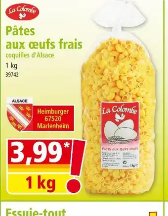 Norma La colombe Pâtes aux œufs frais offre