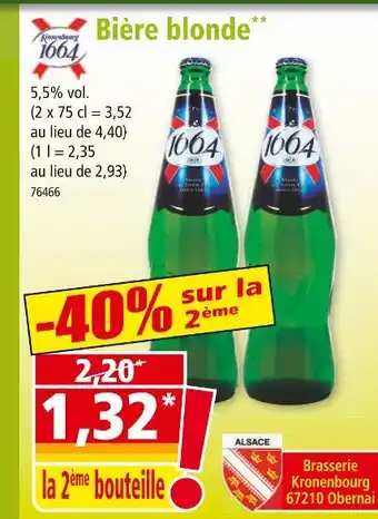 Norma 1664 Bière blonde offre