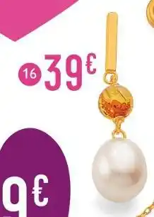 E.Leclerc pendentif perle de culture et ambre, or jaune 0,24 g offre