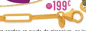 E.Leclerc bracelet maille rectangle, 18 cm, or jaune 2,57 g offre