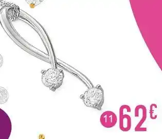 E.Leclerc pendentif oxydes de zirconium, or gris 0,61 g offre