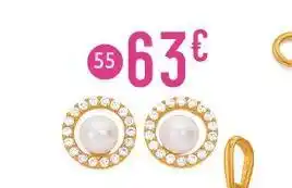 E.Leclerc boucles perle de culture et oxydes de zirconium, or jaune 0,54 g offre