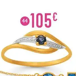 E.Leclerc bague saphir, taille 54, or jaune et rhodié 1,12 g offre