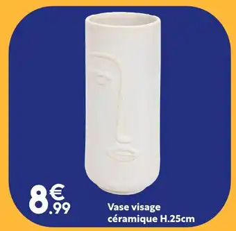 Maxi Bazar Vase visage céramique H.25cm offre