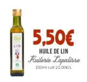 Naturalia HUILE DE LIN offre