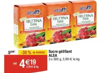 Cora x Carrefour Sucre gélifiant ALSA offre