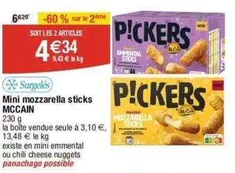 Cora x Carrefour Mini mozzarella sticks MCCAIN offre