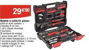 Cora x Carrefour Malette à outils 61 pièces offre
