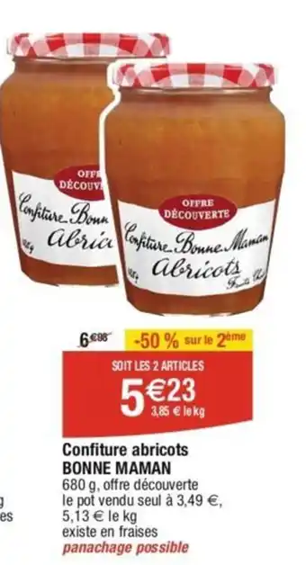 Cora x Carrefour Confiture framboises BONNE MAMAN offre