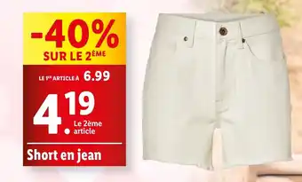 Lidl Short en jean offre