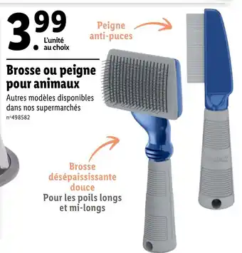 Lidl Brosse ou peigne pour animaux offre