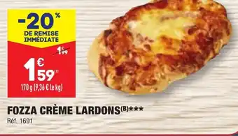 ALDI FOZZA CRÈME LARDONS (B) offre