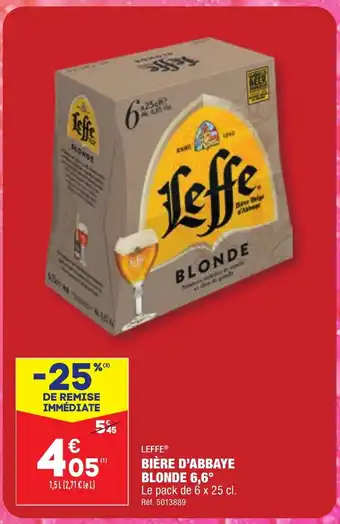 ALDI BIÈRE D'ABBAYE BLONDE 6,6° offre