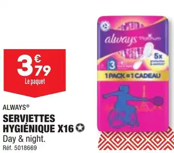 ALDI SERVIETTES HYGIÉNIQUE X16 offre