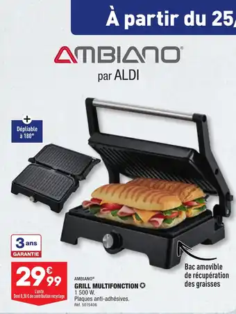 ALDI GRILL MULTIFONCTION✪ offre