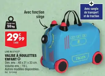 ALDI VALISE À ROULETTES ENFANT✪ offre