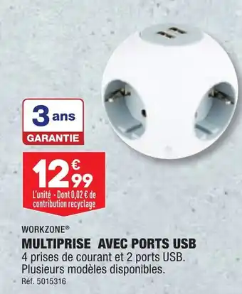 ALDI MULTIPRISE AVEC PORTS USB offre