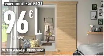 Brico Cash Kit Porte Coulissant offre