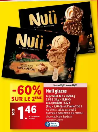 Lidl Nuii glaces offre