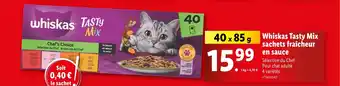 Lidl Whiskas Tasty Mix sachets fraîcheur en sauce offre