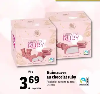 Lidl Guimauves au chocolat ruby offre