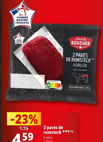 Lidl 2 pavés de rumsteck offre