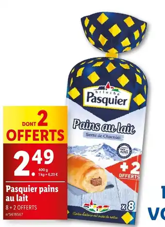 Lidl Pasquier pains au lait offre