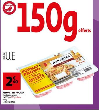 Auchan Auchan allumettes offre