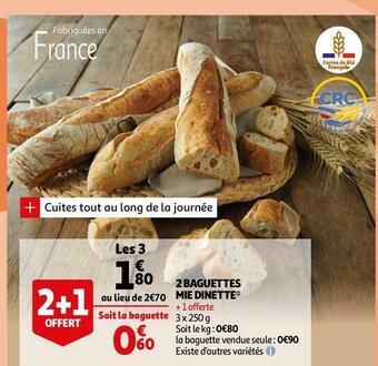 2 baguettes mie dinette