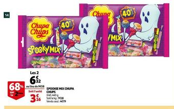 Auchan Chupa chups spookie mix offre