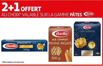 Auchan Barilla bon plan au choix valable sur la gamme pâtes de la marque barilla offre